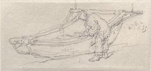 {'en': 'A sampan girl with her sampan'}