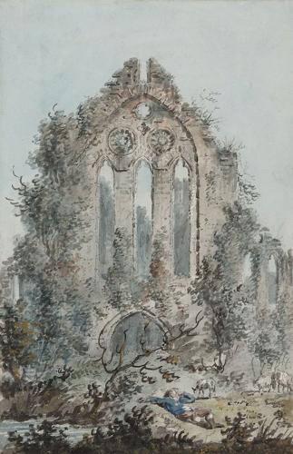 {'en': 'A shepherd boy before Dunbrody Abbey, Co. Wexford'}