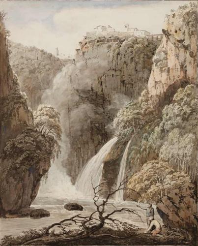 {'en': 'A view of the cascade at Neptune’s Grotto, Tivoli'}