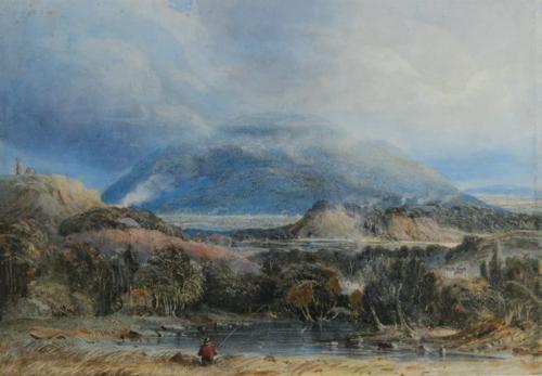 {'en': 'An angler on the Severn near the Wrekin, Shropshire'}