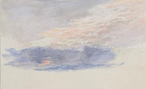 {'en': 'Sunset study with a mackerel sky'}