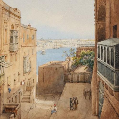 {'en': 'Valletta: view from the Schranz studio in Strada Sant’Ursola'}