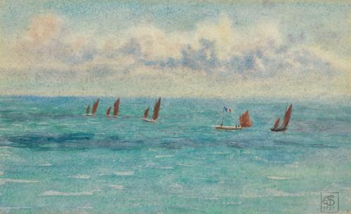 {'en': 'Yachts at sea in high summer'}