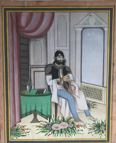 {'en': 'Portrait of an Indian ruler- probably Maharaja Jaswant Singh II of Marwar (Jodphur)'}