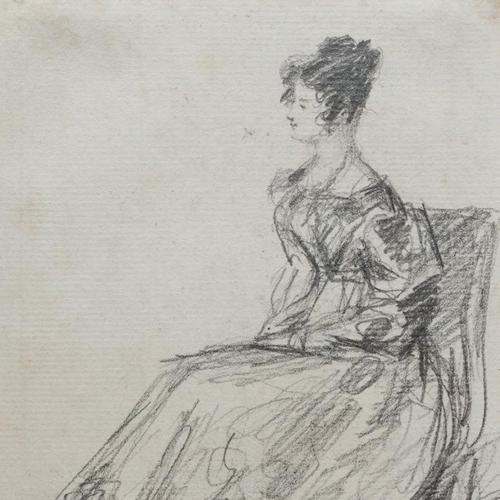 {'en': 'Young woman seated'}