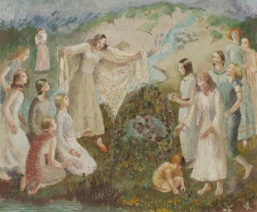 {'en': 'Shall we gather by the river'}